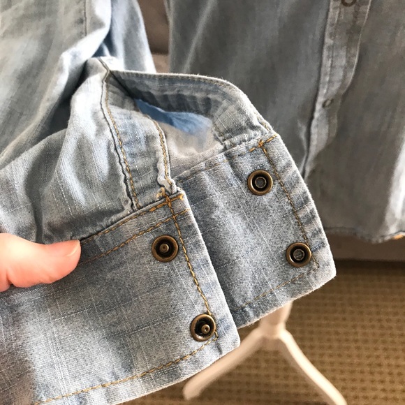 Classic Fit Light Wash Button Down Shirt - Picture 3 of 10